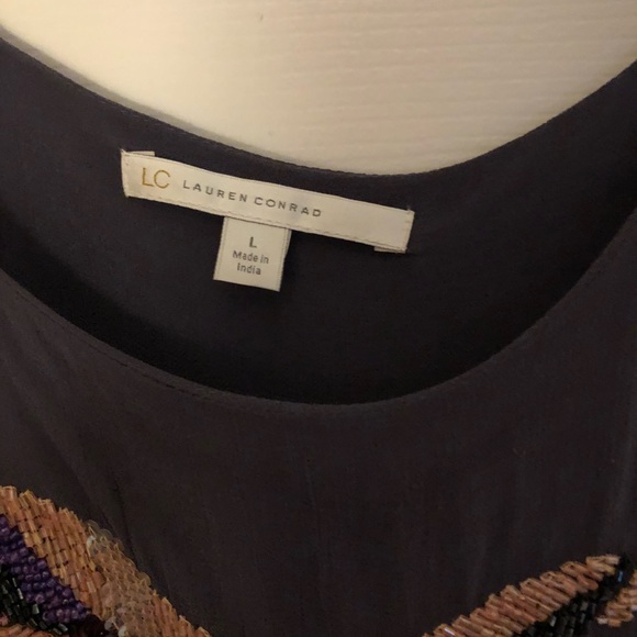 LC Lauren Conrad blouse with beaded accent design - Picture 2 of 4